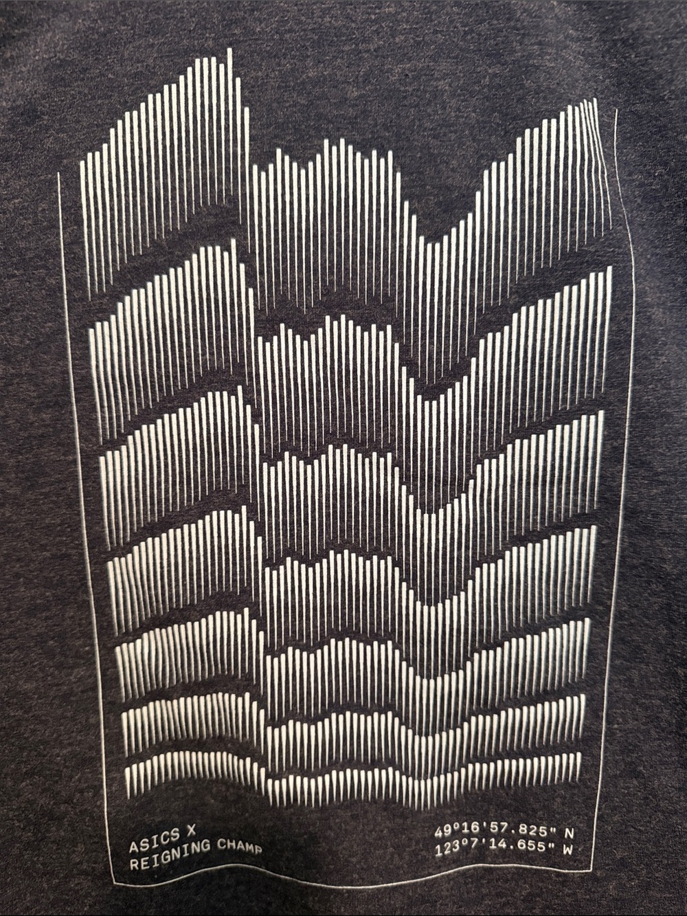 Asics Navy Graphic Short Sleeve Tee - Picture 3 of 4